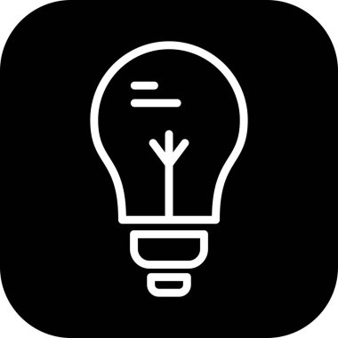 Ampul simgesi soyut bir grupta izole edildi