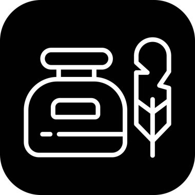 Soyut grupta mürekkep simgesi izole edildi