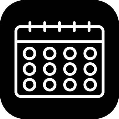 Takvim Simgesi Soyut Arka Gruplamada İzole Edildi