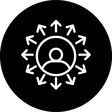 Soyut arkaplan grubunda kullanıcı simgesi izole edildi