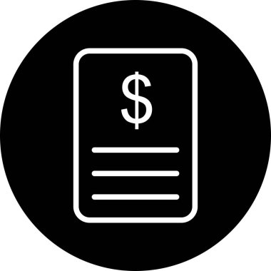 Soyut arkaplanda Dolar Belgesi simgesi izole edildi