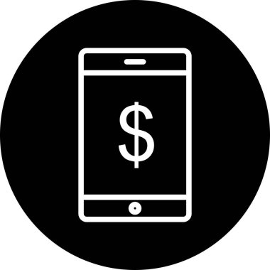 Çevrimiçi pazarlama simgesi soyut arka grupta izole edildi