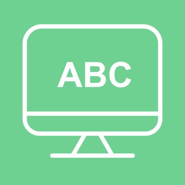 Lcd simgesi soyut bir grupta izole edildi