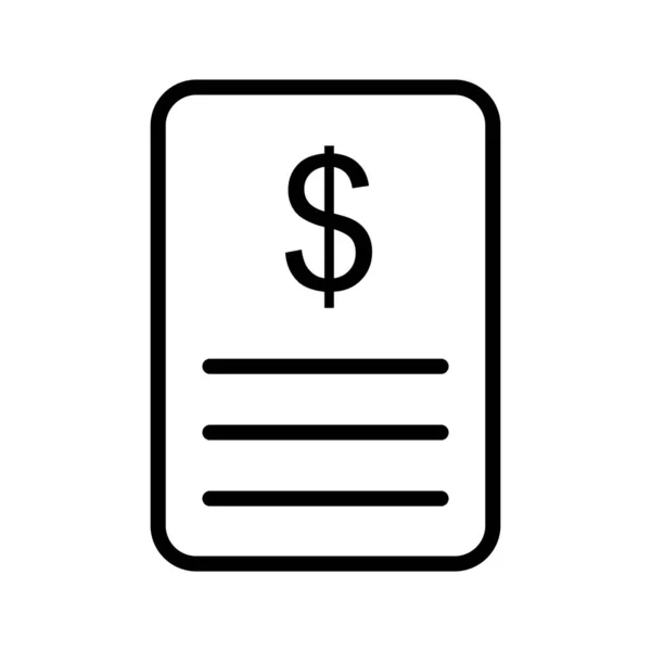Icône Dollar Document Isolé Sur Fond Abstrait — Image vectorielle
