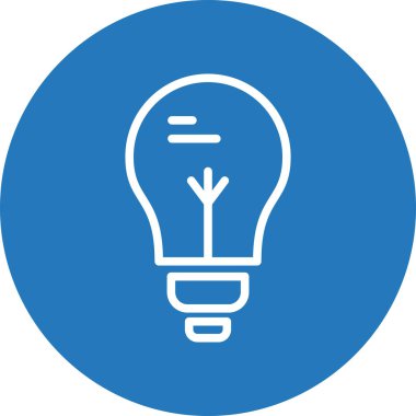 Ampul simgesi soyut bir grupta izole edildi