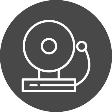 Çan simgesi soyut arka grubunda izole edildi