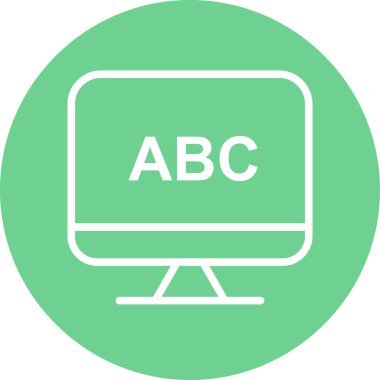 Lcd simgesi soyut bir grupta izole edildi