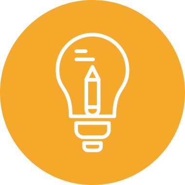 Yaratıcı Ampul simgesi soyut bir grupta izole edildi