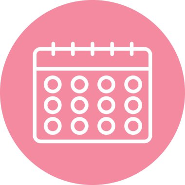 Takvim Simgesi Soyut Arka Gruplamada İzole Edildi