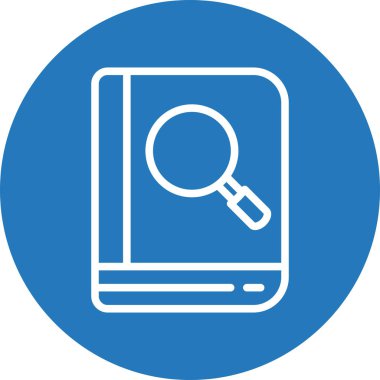 Arama Kitabı simgesi soyut arkaplan grubunda izole edildi