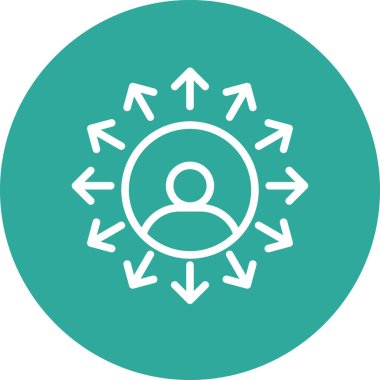 Soyut arkaplan grubunda kullanıcı simgesi izole edildi