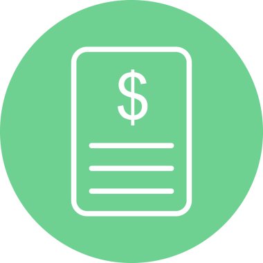 Soyut arkaplanda Dolar Belgesi simgesi izole edildi