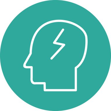 Çalışan zihin simgesi soyut bir grupta izole edildi