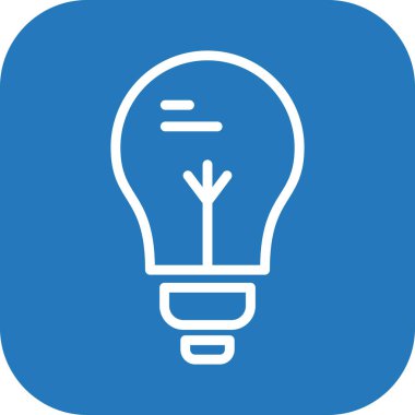 Ampul simgesi soyut bir grupta izole edildi