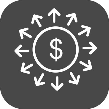 Soyut grupta izole edilmiş hızlı para simgesi