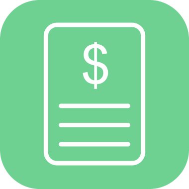 Soyut arkaplanda Dolar Belgesi simgesi izole edildi