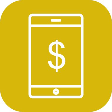 Çevrimiçi pazarlama simgesi soyut arka grupta izole edildi