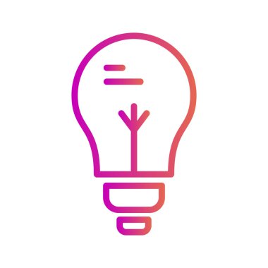 Ampul simgesi soyut bir grupta izole edildi