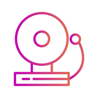 Çan simgesi soyut arka grubunda izole edildi