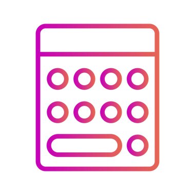 Hesaplayıcı simgesi soyut arkaplan grubunda izole edildi