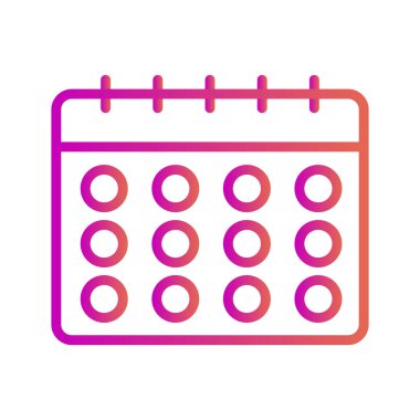 Takvim Simgesi Soyut Arka Gruplamada İzole Edildi