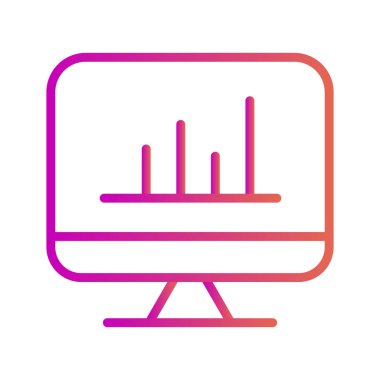 Soyut arkaplanda sunum simgesi izole edildi