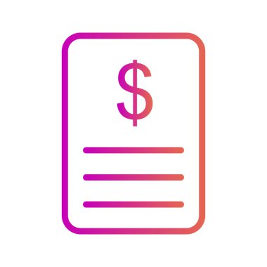 Soyut arkaplanda Dolar Belgesi simgesi izole edildi