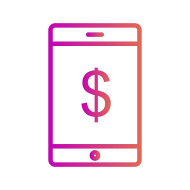 Çevrimiçi pazarlama simgesi soyut arka grupta izole edildi