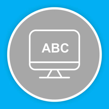 Lcd simgesi soyut bir grupta izole edildi