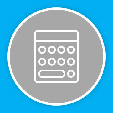 Hesaplayıcı simgesi soyut arkaplan grubunda izole edildi