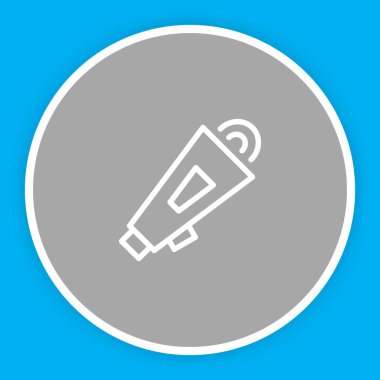 Gürültülü hoparlör simgesi soyut arka grupta izole edildi