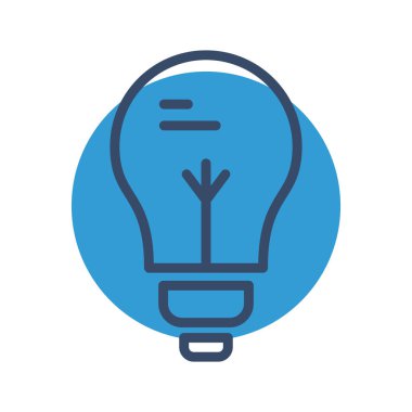 Ampul simgesi soyut bir grupta izole edildi