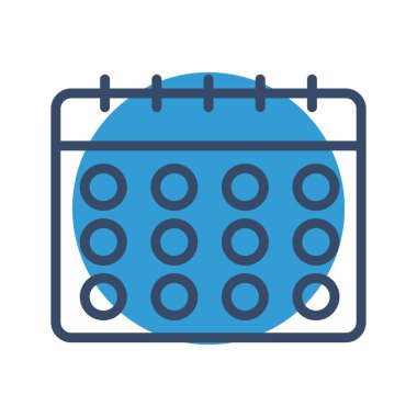 Takvim Simgesi Soyut Arka Gruplamada İzole Edildi