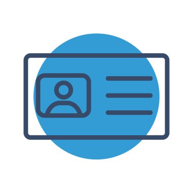 Kimlik kartı simgesi soyut bir grupta izole edildi