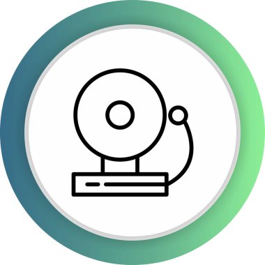 Çan simgesi soyut arka grubunda izole edildi