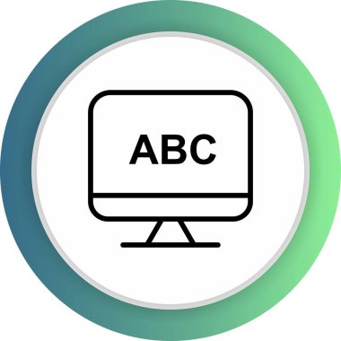 Lcd simgesi soyut bir grupta izole edildi