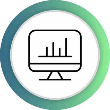 Soyut arkaplanda sunum simgesi izole edildi