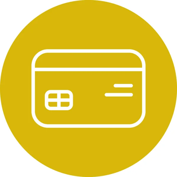 Creditcard Pictogram Geïsoleerd Abstracte Backgroun — Stockvector