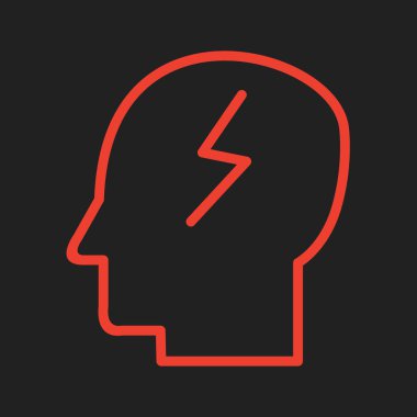 Çalışan zihin simgesi soyut bir grupta izole edildi