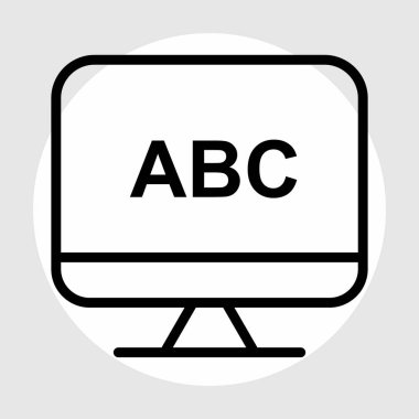 Lcd simgesi soyut bir grupta izole edildi