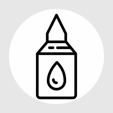 Yapıştırıcı simgesi soyut bir grupta izole edildi