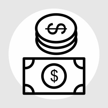 Para birimi simgesi soyut bir grupta izole edildi