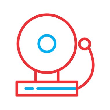 Çan simgesi soyut arka grubunda izole edildi