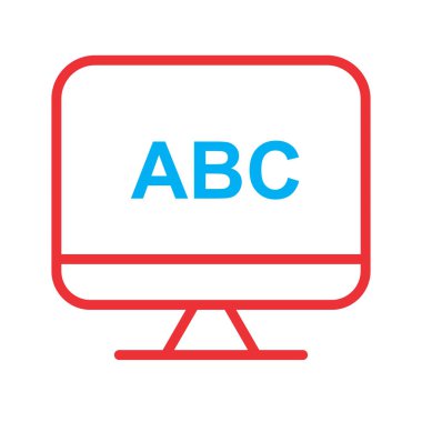 Lcd simgesi soyut bir grupta izole edildi