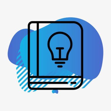 Yaratıcı Kitap simgesi soyut arkaplan grubunda izole edildi