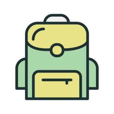 Çanta simgesi soyut grupta izole edildi