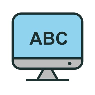 Lcd simgesi soyut bir grupta izole edildi