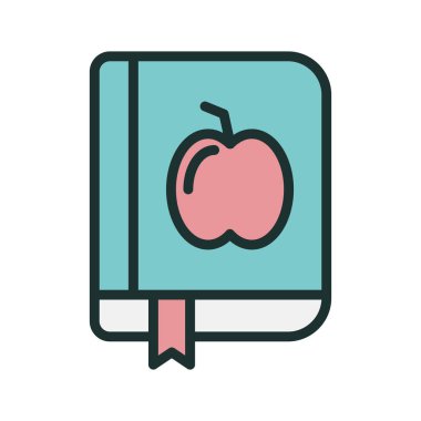 Kitap simgesi soyut arkaplan grubunda izole edildi