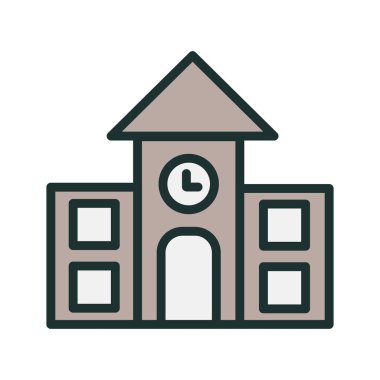 Okul simgesi soyut bir grupta izole edildi