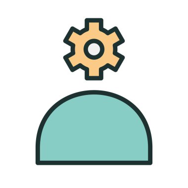 soyut arka grupta izole edilmiş yaratıcı zihin simgesi